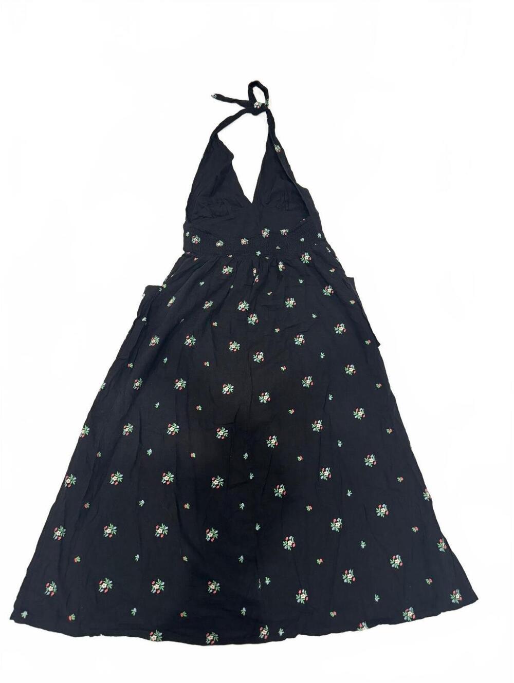 Urban Outfitters Betsey Floral Embroidered Cottagecore Halter Midi Dress Small - Picture 5 of 9